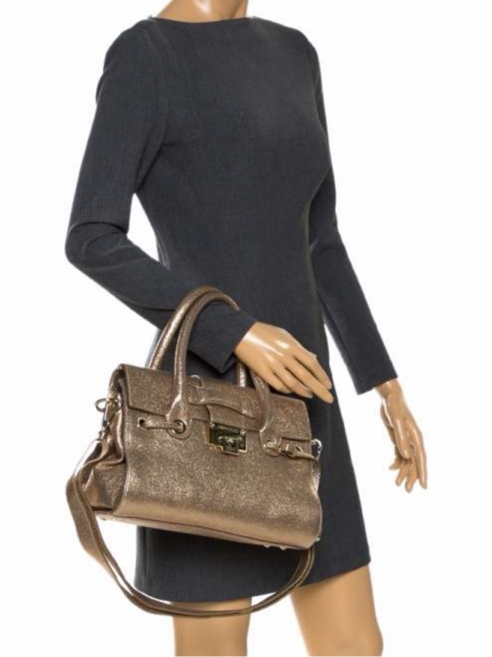 Jimmy Choo Rosalie 2 way nbag
Metallic Gold Satchel Handbag - Women Bags - Picture 2 of 8